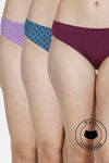 Rosaline Low Rise Full Coverage Bikini Panty (Pack of 3) - Multicolor — thumbnail 1